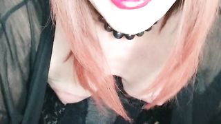 Trans sandy-haired at have fun