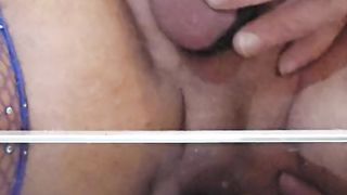 CD close-up vid of me trying to jizz by self spanking my wood over reflective table