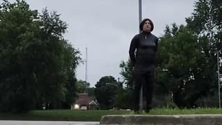 Self Public Restrain Bondage for Sissy