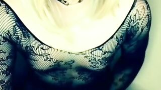 Tgirl spunking and degustating her own jism for the very first time