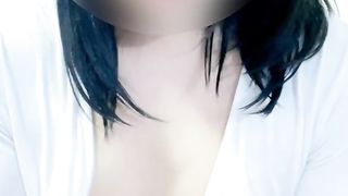 Cool Indian sissy frolicking with mounds and tonguing own spunk