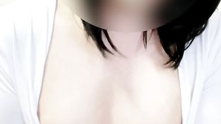 Cool Indian sissy frolicking with mounds and tonguing own spunk