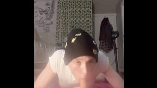 nice femboy try’s to jism from fuck stick