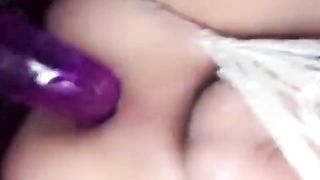 English teenage sissy enjoys to have fun with her fuck stick wishing it was the real thing