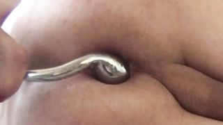 A splendid sissy packs and electrifies her lil' fuckhole, then makes herself jizz with the massager...