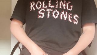 Trans stud Alexander pumps out and plays with his cooter