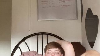 Trans stud Alexander pumps out and plays with his cooter