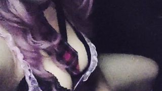 Sissy juvia jolie waiting for spears in a gloryhole cabin of a adult cinema