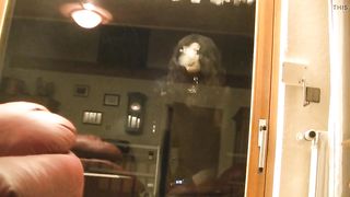 black haired ladyboy smoking a cigar