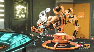 A super-fucking-hot young kinky beauty in handcuffs gets drilled rock-hard by hookup robot dickgirl