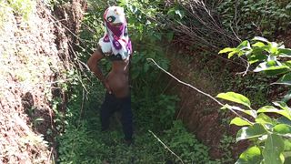 Red-Hot morning for you in outdoor jungle woods.