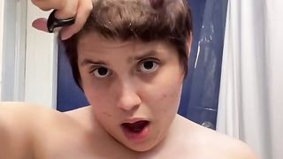 Shaved Mega-Bitch - Adama Da’at Fledgling Fetish Headshave and Eyebrow Trim