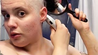 Shaved Mega-Bitch - Adama Da’at Fledgling Fetish Headshave and Eyebrow Trim