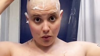 Shaved Mega-Bitch - Adama Da’at Fledgling Fetish Headshave and Eyebrow Trim