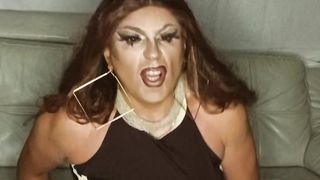 Glad end jizz with fuck stick for fantastic mature CD in high high-heeled shoes