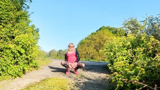 Transgender Princess Gets Rump Ravaged by Machine Outdoors