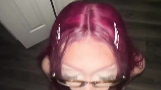 Inhaling a married BIG BLACK COCK before the gym.