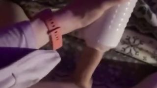 Trans solo Onanism with fucktoys! I smash the jism back into me~