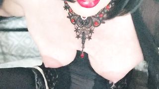 Trans cougar shoots a load