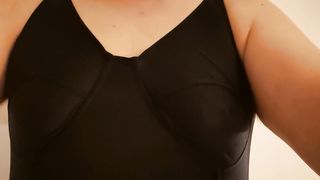 Bathing Suit - Ultra Glossy Black Stockings