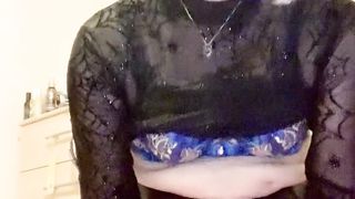 Ultra-Kinky spunk-shot! Spider-web sundress & stocking! Dinky have fun! Rump boning with arse-speculum & glass fake penis! Spunk eat-up!