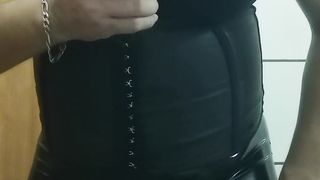 Sissy homemade blowing faux-cock