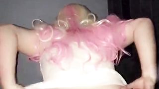 Sissy arched over frolicking with her caboose butt-plug indeed needing boner