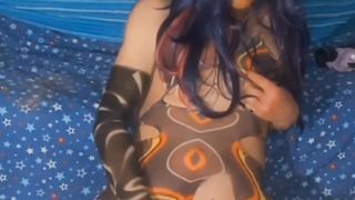 My fresh gimp costume looked bad front on so I determined to just rip it open to permit access for my fake penis to juggle on like a biotch