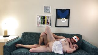 Puny Trans Cutie Pounded Hard-Core on Bed