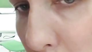 Fetish Travesty in the Restaurant in Public