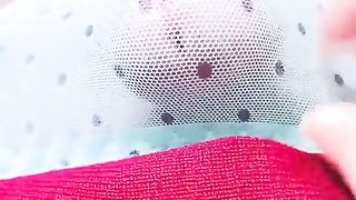 black stockings shoots a load!