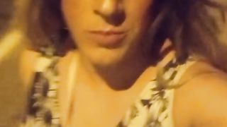 Crossdresser public walk compliation