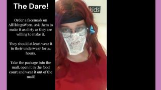 Trans Wears Panty as Facemask in Public Mall!