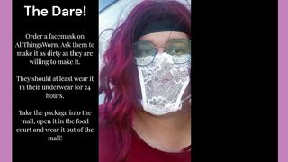 Trans Wears Panty as Facemask in Public Mall!