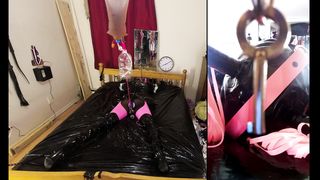 Sissy Maid COCK AND BALL TORTURE Self Restrain Bondage Torment
