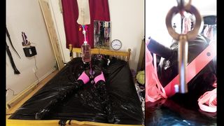 Sissy Maid COCK AND BALL TORTURE Self Restrain Bondage Torment