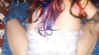 Railing my twelve inch monster fuck stick in my platform high-heeled slippers and lil' queen sundress I just love opening up myself broad