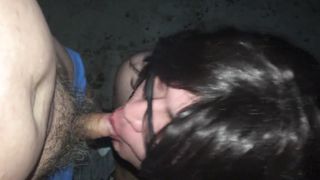 Fellating 2 daddies.