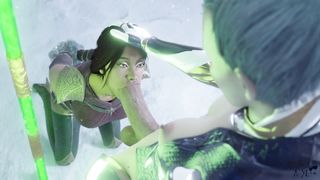 Ideal Snowy Oral Job FOr Huge Cocked Futa