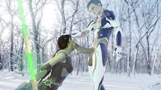 Ideal Snowy Oral Job FOr Huge Cocked Futa