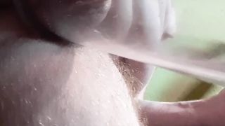 FtM transman pumps an plays with muff ample nub smallish knob romps masterbation sleeve pops firm pulsating at the end