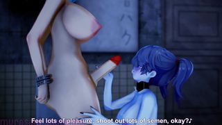 Futa Cerebella plumbs Squiggly - Skullgirls Anime Porn