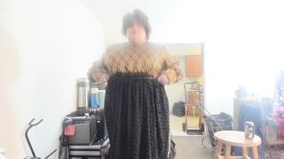 Molly is in her fresh sundress showcasing off her stockings and white velvety undies beneath