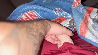 ATTEMPTING TO BE SNEAKY AT A SLUMBER SOIREE - CAUGHT FAPPING OFF - (FTM)