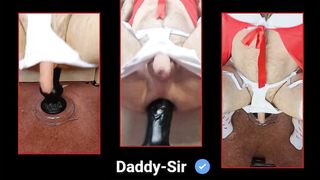 Tri sight mutt node dilso railing while crossdressed