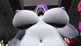 Fever anthro Futa unshaved dragon public restroom with a slot in the wall POINT OF VIEW blow-job