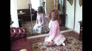 Fuck Stick Rail & Jizz Flow In Sheer Silk Micro-Skirt And Nylon Stocking