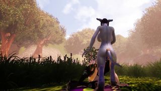 Super-Fucking-Hot Elf deep throats Draenei Futa Dickgirl - Warcraft Pornography Parody Brief Pinch