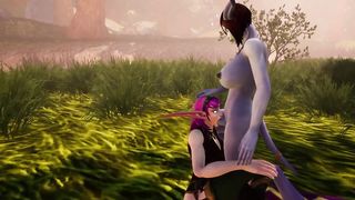 Super-Fucking-Hot Elf deep throats Draenei Futa Dickgirl - Warcraft Pornography Parody Brief Pinch