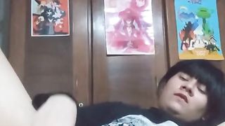 Having a fine time with my fake penis until jizz